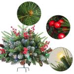 Weihnachtsbaum Künstlich, Pflanzgefäß-Sträucher, vorbeleuchtete Pflanzgefäß-Sträucher for Weihnachten, Weihnachts-Pflanzgefäß-Füller, Weihnachts-Urnen-Füller, Weihnachts