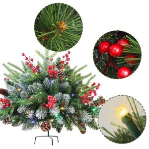 Weihnachtsbaum Künstlich, Pflanzgefäß-Sträucher, vorbeleuchtete Pflanzgefäß-Sträucher for Weihnachten, Weihnachts-Pflanzgefäß-Füller, Weihnachts-Urnen-Füller, Weihnachts