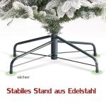 Künstlicher Weihnachtsbaum Christbaum mit Weiß Schnee Tannenbaum mit Beleuchtung, aus PVC+PE, 210cm Weihnachtsbäume mit 800 Spitzen und 280 LEDs Weihnachtsdeko