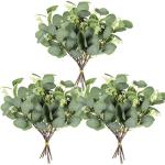 Künstliche Pflanzen Eukalyptus Deko 12Pc Simulation Grüner Eucalyptus Hinterlässt Zweige Silberdollar Eukalyptus Pflanze Bulk für Hochzeit, Garten, Haus, Büro, Indoor Outdoor 