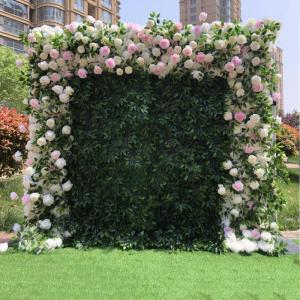 Simulation Rosa Stoff Hintergrund Blumenwand, Stoff Hintergrund Blumenwand Simulation Blumenwand Grüne Pflanzwand Innen- Und Außendekoration Simulation Pflanzenrasen(2x2m/6.5x6.5