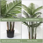 Kunstpflanze Palmen 120cm Künstliche Areca Palme Mit 12 Blätter Außenbereich Kunstpflanzen Groß Plastikpalme Dekopflanzen Mit Topf Topf Innen Deko Für Balkon Wohnzimmer Schlaf