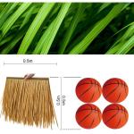 Simulatie strobaksteen dak kunstmatige stro stro tegels plam, decoratie stro dak voor Tiki hutten bar tuin terras dek paviljoen muur (grootte: 6 stuks, strogeel)