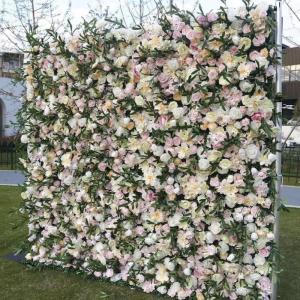Künstliche Blumen-Wandpaneele, Blumen-Wandmatte, Seidenrosen-Blumenpaneele Für Hintergrund, Hochzeit, Wanddekoration(1.8M*2.4M)