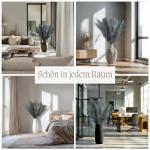 Kunstmatig pampasgras, groot, kleur grijs, 5 stelen, 100 cm lengte, kunstmatig pampasgras woonkamer, droogbloemen voor slaapkamer, bruiloft, boho-decoratie