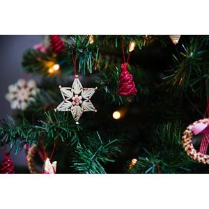 Kerstboomversiering, strohanger, 25-delige set, kerstboomversiering van natuurlijk materiaal