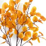 6 eucalyptus decoratieve kunstherfstbladeren takken, kunstbloemen herfstbloemen herfstbloemen kunstbladeren, herfsttakken herfstbladeren decoratieve takken geel voor herfstdecorati