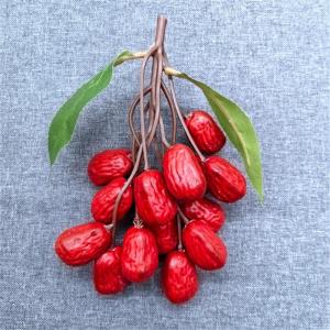 Künstliches Rotdatum, realistisches Jujube-Ornament, simuliertes getrocknetes Nussmodell für Fotografie, Bürodekorationen