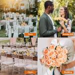 Kunstrozen, 15 stuks, kunstbloemen, net echt, lange stem, kunstrozen, kunstbloemen voor doe-het-zelf, bruiloftsdecoratie, bruidsboeket, tuin, feest, hotel, kantoor, decoratie, roze