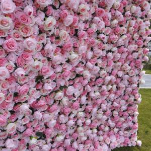 Rosa Rosensimulationsblumenwand-Hintergrundwand, Hochdichte 5D-Stoffbasis-Simulationsblumenwand, Outdoor-Event-Dekoration Für Fotohintergrund Home Party Hochzeitshintergrund(6.56f