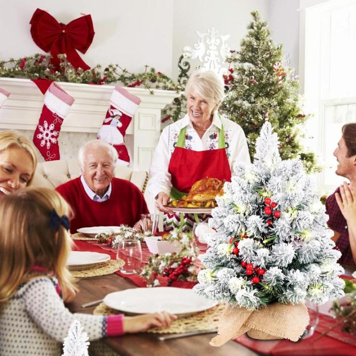 Kunstkerstboom (20-inch witte slanke kerstboom met verlichting)