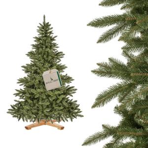 Kunstkerstboom, 180 cm, realistische dichte kunstkerstboom met houten standaard
