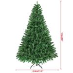 5FT künstlicher Weihnachtsbaum mit 550 PVC-Astspitzen, Weihnachtsbaum mit faltbarem Metallfuß, einfache Montage, Weihnachtsdekoration für Zuhause und Büro