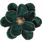 große Glitzer-Weihnachtsblumen, 6 Stück, künstliche Magnolien-Blumen, Samt, gefaltet, Weihnachtsbaum, Blumen, Dekorationen, Weihnachtsbaum, Neujahr Home Ornamente (Grün)