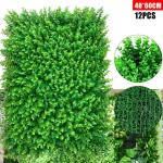 12 stuks kunstheggen, wand, 60 x 40 cm, kunstscherm, achtergrond, plantenwand, klimop, inkijkbescherming voor huis en tuindecoratie