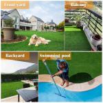 Kunstrasen, 25 mm Kunstrasen, natürlich und realistisch aussehender Kunstrasen, grüner Rasen für den Garten im Freien, Breite 50 cm, 80 cm, 100 cm, 120 cm