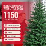 Kuro sagol Künstlicher Weihnachtsbaum Tannenbaum 210cm, Ø 110cm, 1150 Spitzen, schwer entflammbar, realistischer Christbaum Tanne mit Ständer