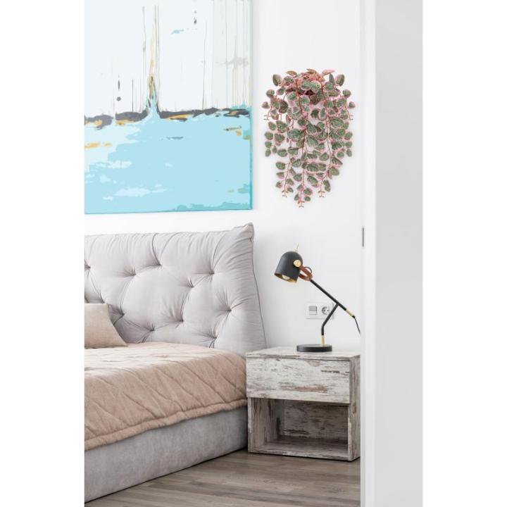 als echt, hangende , 43 cm, decoratieve planten in pot, hangende eucalyptus, plastic planten met hartblad voor slaapkamer, woonkamer, kantoor, deco #2