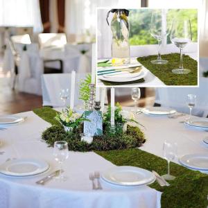 4 Stück getrocknete Moosmatte, dekoratives Moos, grünes Blattmoos zum Basteln, grünes Moos, Wandpaneele, Tischmoos, Matte, Dekoration, Hochzeit, Geburtstag, Party, Ornament, DIY