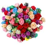 80 stuks kunstbloemen, kunstbloemen, rozen, kunstbloemen, kunstbloemen, namaakrozen, decoratie, zijden bloemen, kunstbloemen om te knutselen, voor bruiloft, feest, decoratie, doe-h