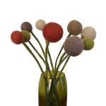 9 vilten bloemen - kleine bloemengroet - boeket - fair trade - handgemaakt (natuur)