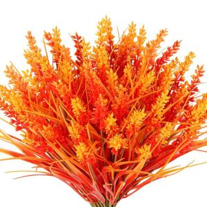 Kunstbloemen, 10 bundels voor buiten, met bloemen, uv-bestendig, kunststruiken, planten voor tuin, raam, veranda, balkon, hangende plantendecoratie