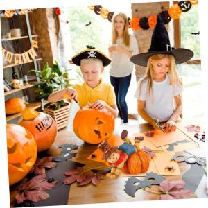 4 Stück Kürbis-Vogelscheuche Vogelscheuche Schmuck Halloween-partygeschenke Vogelscheuche Kürbis Tischdekoration Vogelscheuche-kürbis-Ornamente Kürbisstatue Fenster Belohnung 