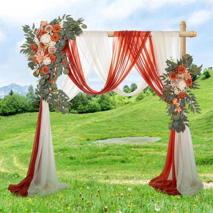 2 Stück Künstliche Hochzeitsblumendekorationen Hängende Blumenarrangements Hochzeitszeremonie Empfangsdekoration Freien