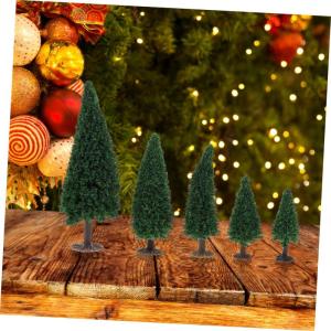 10st Baummodell Miniatur-Weihnachtsbaum Baumfiguren Für Projekte Landschaftsmodellbaum Mikro-landschaftsbaum Landschaftsdekor Künstliche Baumminiatur Mini-obstbäume Plastik