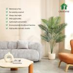Kunstpalmen, 170 cm, plastic kunstplant, groot, areca palm in pot, woonkamer, balkon, slaapkamer, groen, decoratie (1 stuks)