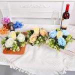 5 x Hochzeits-Blumenringe, Kerzenhalter, künstliche Rosenblumen, Kränze für Tafelaufsätze, Tisch-Party-Dekorationen