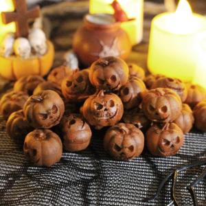 Halloween decoratie pompoen, 20 stuks Halloween mini kunstpompoenen decoratie herfstdecoratie, Halloween poppenhuis miniaturen Halloween hars pompoenen sculptuur voor Halloween par