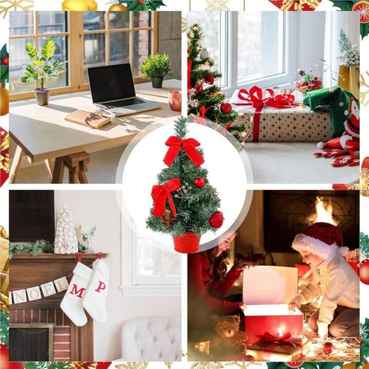 Weihnachtsbaum Geschmückt Weihnachtsbaum Klein Geschmückt Weihnachtsdeko Mini Geschmückter Weihnachtsbaum Künstlich Kleiner Weihnachtsbaum Tisch Tannenbaum für Weihnachten Dek
