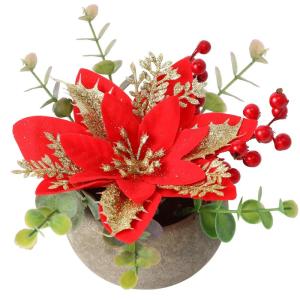 Kunstbloem (1, rode kerstster)