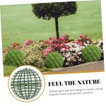 12 STK Blumenarrangement Hochzeitsdeko hochzeits Dekoration grünes Rahmengestell Regal für Graskugeln Pflanzen kunstpflanze Blumenregalhalterkäfig Grasballenregal Plastik Green