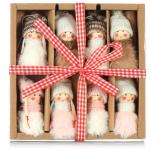 12x premium kerstboom engelen - kerstboomversieringen - sprookjesfiguur - Zweeds-Scandinavische decoratieve trollen