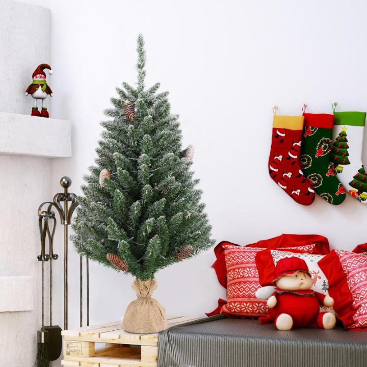 Mini 60cm Künstlicher Weihnachtsbaum Mit LED Beleuchtung, Weihnachtsbaum Künstlich Klein, Weihnachtsbaum, Mini Tischplatte Tannenbaum für Weihnachtsdeko (Stil 3, 90cm)