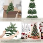 Künstlicher Weihnachtsbaum, naturgetreue Spritzguss- und PVC-Nadeln, biegsame künstliche Tannenzweige, Weihnachtsbaum künstlich mit Metallständer, Weihnachtsbaum als Weihnachts
