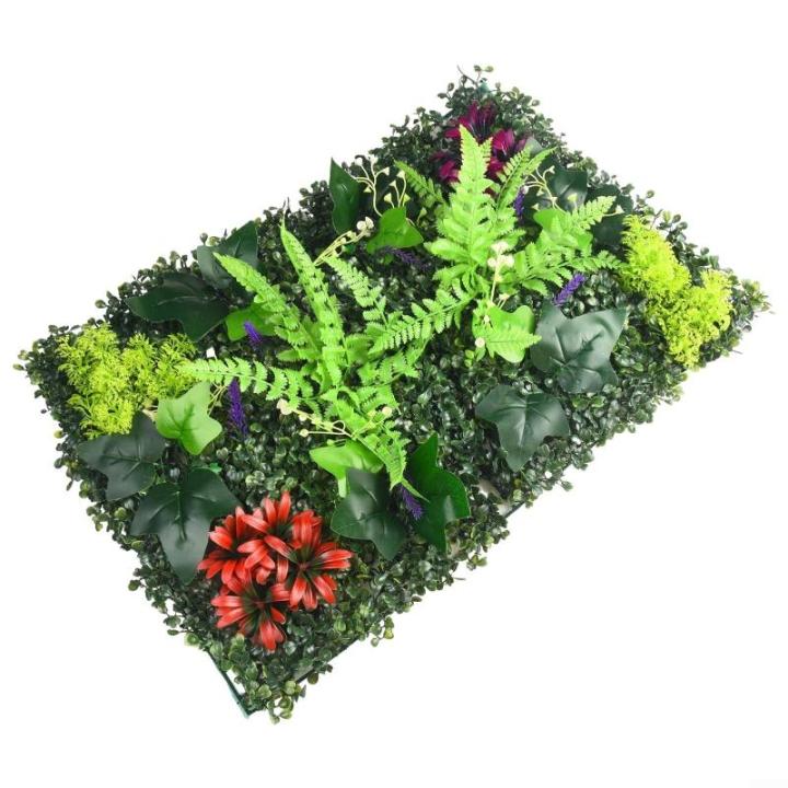 Decoratieve kunstmatige hekken 40 x 60 cm Kunstmatige Plant Gras Nep Plant Wandpanelen Kunstbloemen Hek Groene Bladeren Muur Hekken Outdoor Gesimuleerde Plant Wandpanelen Huis Tuin