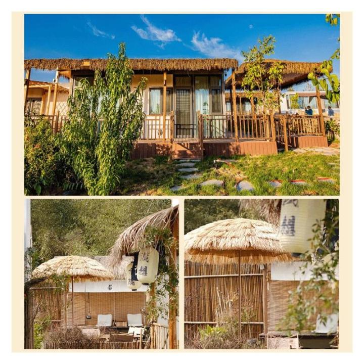 Künstliches Strohdach, Künstliche Strohrolle, Künstliche Palmenstrohrollen, Kunststoff PE Strohdach, Künstlicher Palmdach Paneele, Für Bar Garten Terrasse Pavillons Hütte Zau