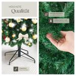 Künstlicher Weihnachtsbaum, naturgetreu, Weihnachtsbaum mit biegsamen Zweigen, voluminöses Nadelkleid, pflegeleicht, stabil, einfacher Aufbau, Tannenbaum künstlich als Weihnacht