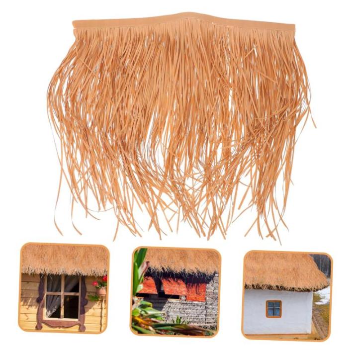 2 Stück Strohdekoration Rasendekor Simulation Strohdach Für Garten DIY Künstliches Strohdach DIY Strohdach Gefälschte Strohabdeckung Gefälschtes Stroh Gefälschtes Strohdach