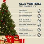 Kerstboom 310 Tips Metalen Voet 150 cm PVC Dichte Takken Kunstkerstboom kerstmis Groen
