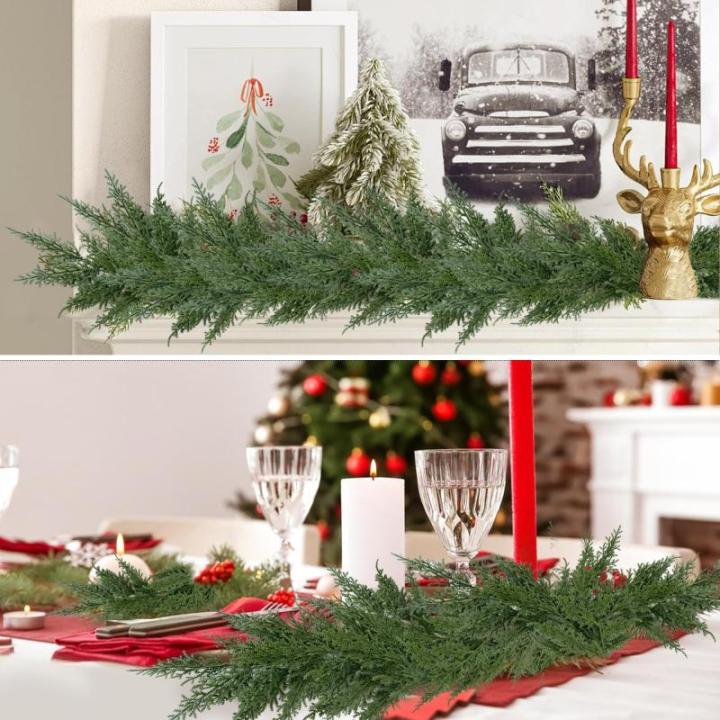45 stuks kunstdennentakken, 30 cm, kunstdennentakken, kunstdecoratie, net als echte decoratie, kerst, strooidecoratie, dennengroen, voor adventskrans, winter, kerstkrans, decoratie