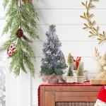 Weihnachtsbaum klein, Weihnachtsdorfbäume, Gefälschter Weihnachtsbaumschmuck, Niedliche Miniatur-Schneebaum-Weihnachtsdekoration, Heimdekoration, Tischdekoration für Wohnzimmer,