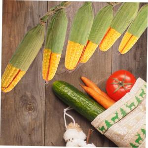 2 Sätze Künstliche Mais Spieße Simulationsmais Ernte Hängend Tischdeko Esstisch Farm-Dekoration Künstliche Gemüse Dekoration Simulation Gefälschtes Gemüse Kunststoff 2 Stü
