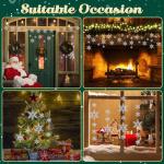 25 stks Kristallen Sneeuwvlok Kerstboom Ornamenten Acryl Sneeuwvlok Opknoping Kerst Decoratie Winter Wonderland Sneeuwvlok Opknoping Hangers Voor Kerstboom Thuis Feestbenodigdheden