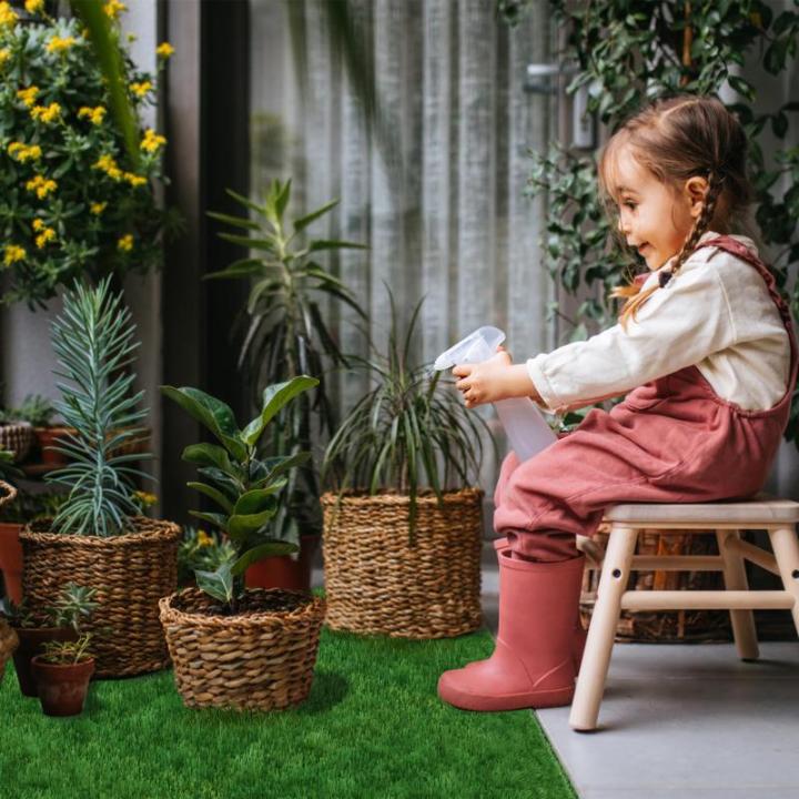 Grasfliese Set 30x30cm, Kunstrasen Rasenteppich Outdoor, 4cm Dicke, PE-Material, immergrün Grasmatte, künstlicher Rasen Bodenbelag für Terrasse, Balkon, Rasenfliesen Bodenbelag,