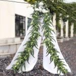 Kunstmatige eucalyptus met wilgenbladeren, slinger, 4 stuks, kunstgroen, bladerenslinger, hangende wijnstokken, plant voor bruiloft, thuis, tafel, tuindecoratie
