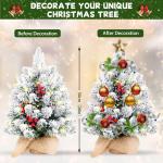 Kunstkerstboom (20-inch witte slanke kerstboom met verlichting)